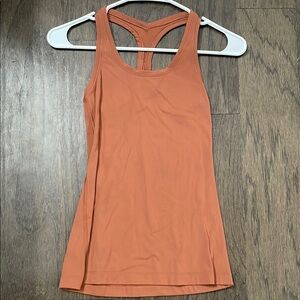 lululemon athletica rust color Fitted Sleeveless Tank Top